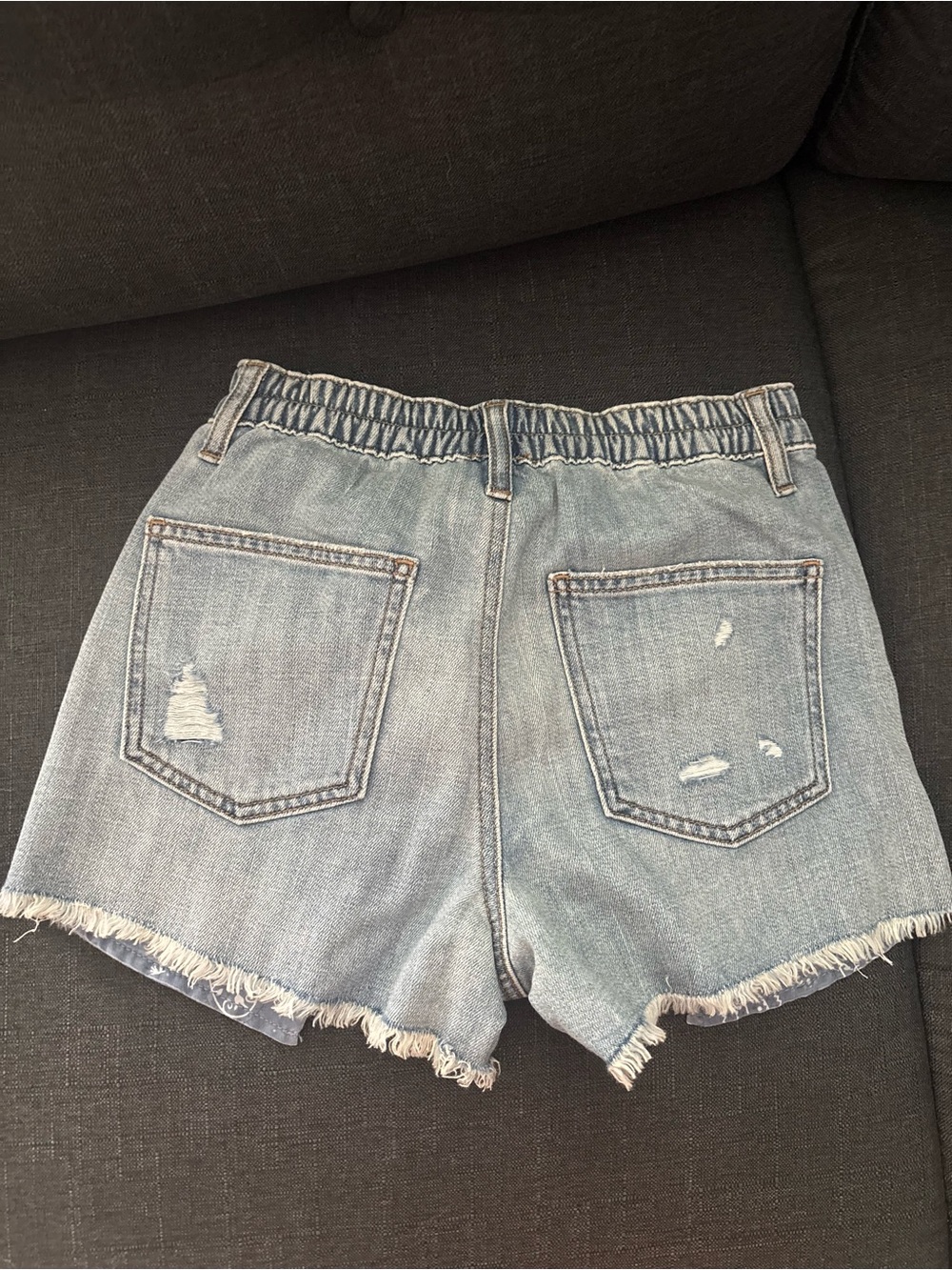 Light Blue Distressed Denim Women’s Shorts xs